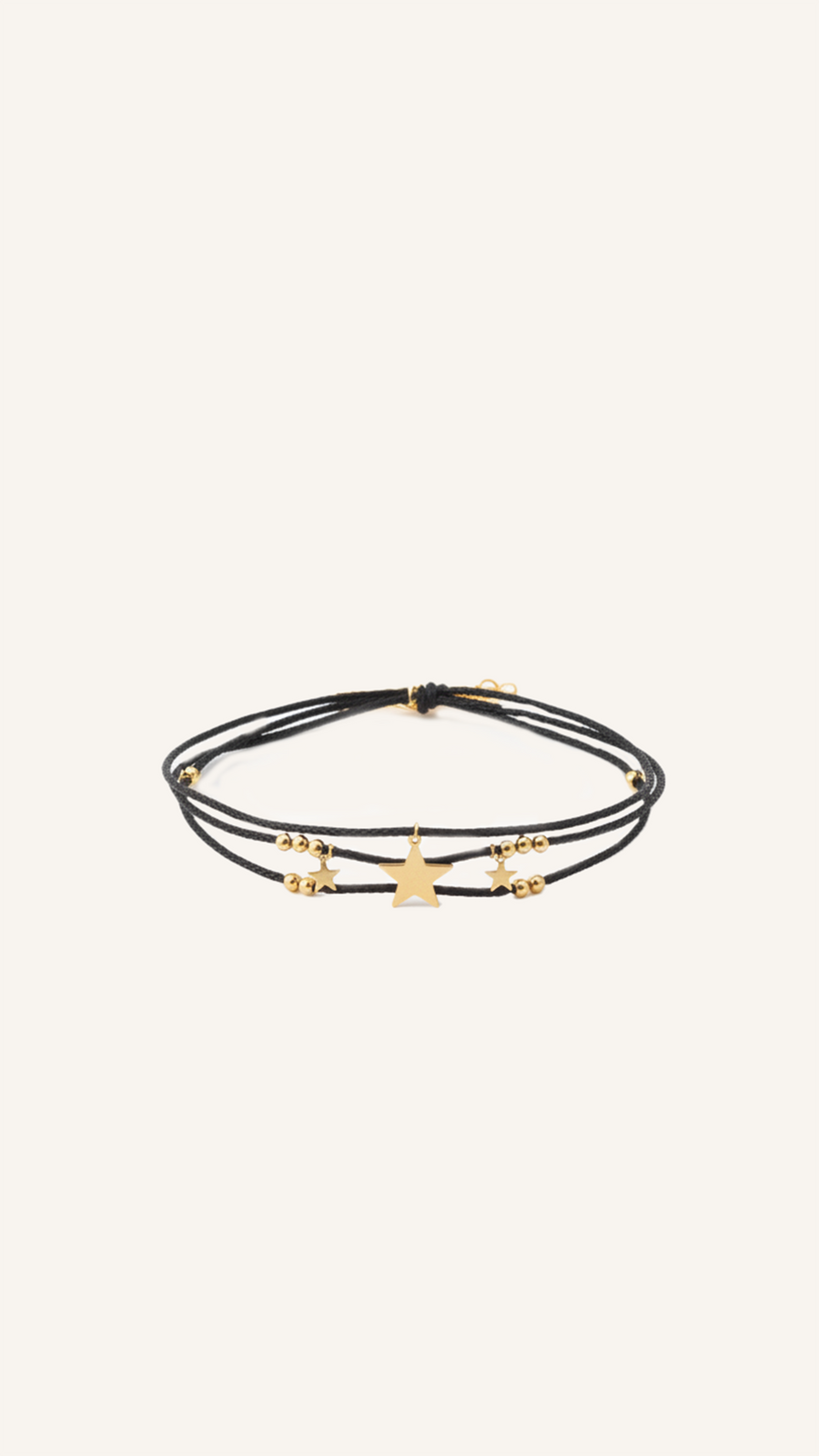 Wickel-Choker schwarz mit Sternen im Gold-Look